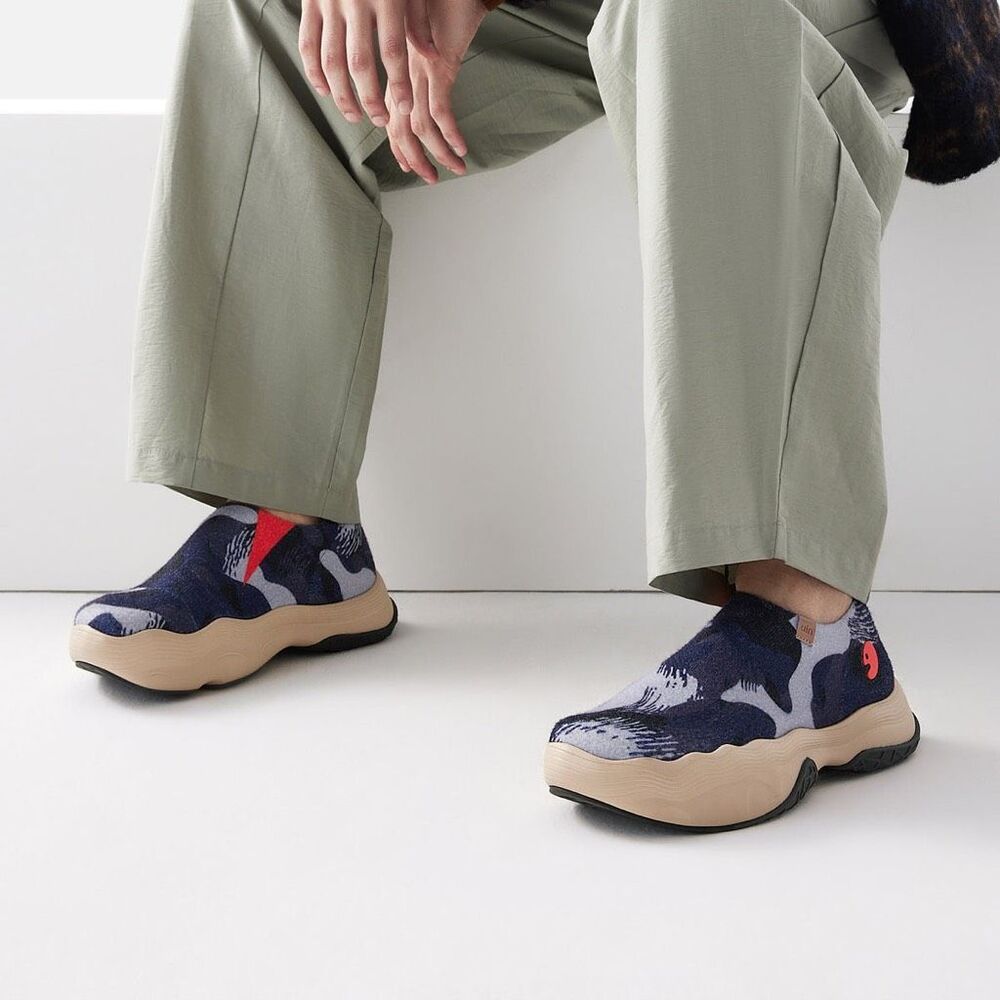 UIN Men's Walking Shoes Slip On Lightweight Sneaker Toledo(Inky Tidewater)